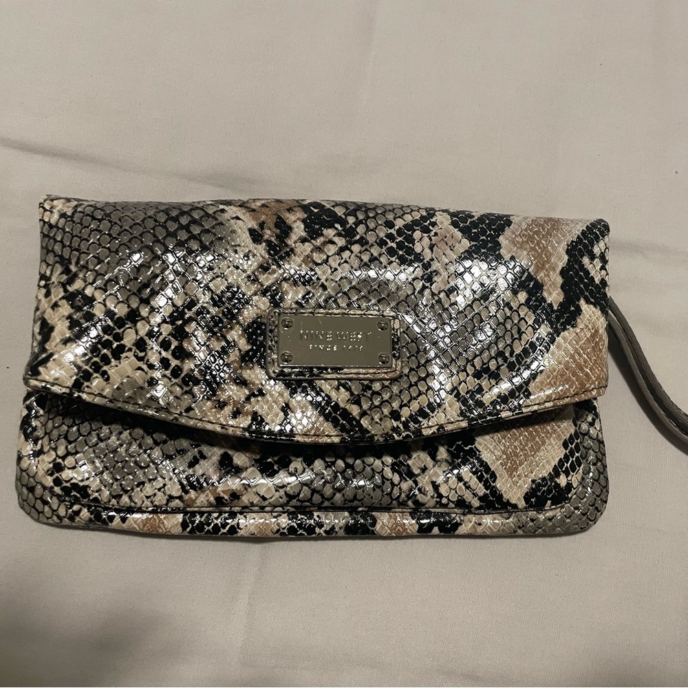 Nine West Clutch Wristlet Faux Snakeskin Excellent Condition - Picture 6 of 11